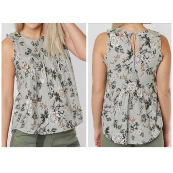 Lucky Brand Tops - Lucky Brand Floral Jacquard Tank Top Size L